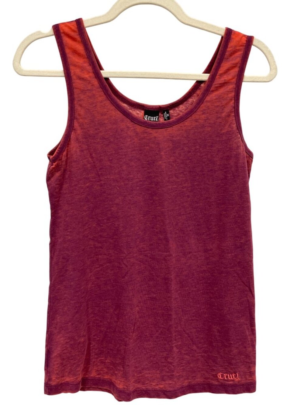 Cruel Tank Top Medium Sleeveless Scoop Neck Cotton Blend Casul Layering NEW